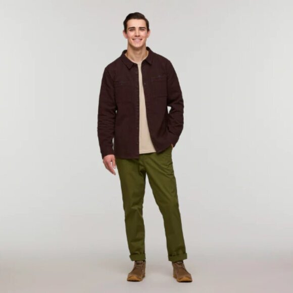 Cotopaxi Men's XL Mero Organic Cotton Flannel Shirt Coffee Rust NWT Heavyweight - Picture 3 of 12